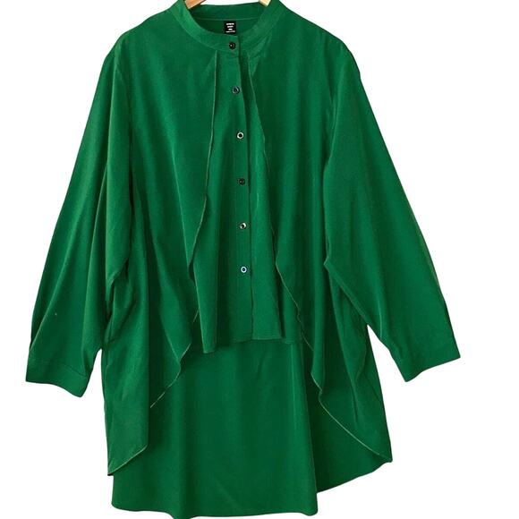 Designer Style Women's Blouse Size 4XL Shirt Relaxed Fit Office Siren Career - Picture 2 of 13